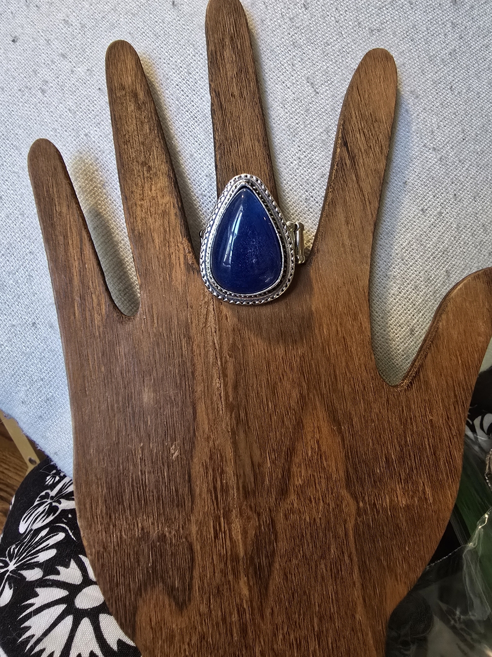 Teardrop Blue Stone Statement Ring